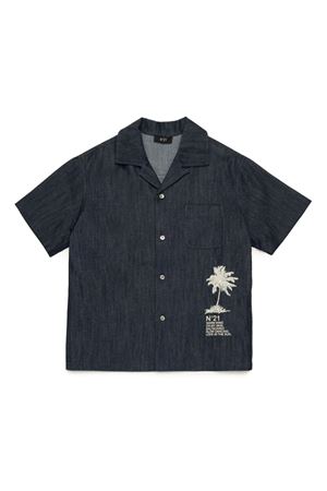 Palm-Tree-Print Shirt N°21 KIDS | N2102SN04080N01